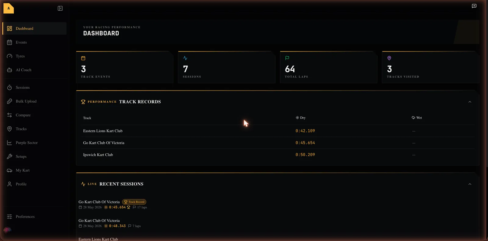 The expanded sidebar on a computer, showing every navigation item with its label.